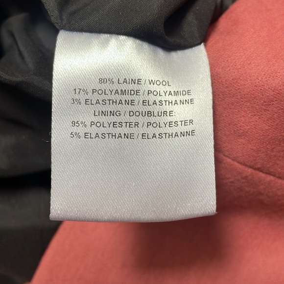 Judith and & Charles Wool Midi Dress Shortsleeves A-Line Shift Peach Red 12 - Picture 9 of 11